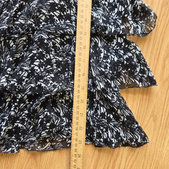 NWOT Ann Taylor Women Silk Floral Tiered Skirt 14 Sheer Whimsigoth Fairy Cottage - Picture 9 of 9